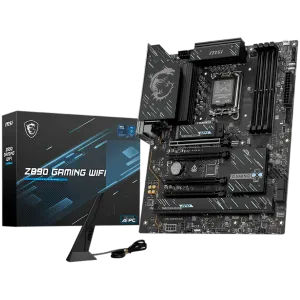 MSI Z890 GAMING WIFI, LGA 1851, Dual Channel DDR5 up to 8800(OC)MHz, 4x PCIe x16 slots, 3x M.2 slots, 6x USB 5Gbps A, 1x USB 20Gbps Type-C, 1x HDMI, 1x Type-C DP, 1x DP, 2.5Gbps LAN, Wi-Fi 7, 7.1 Audio, 3Y Warranty