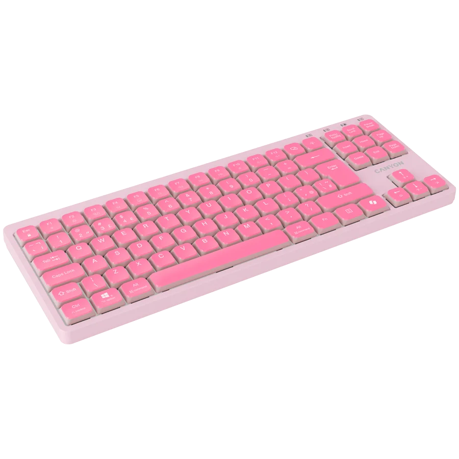 CANYON Keyboard OnType 10 Low Profile EN Wired Pink