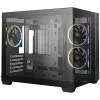 DeepCool CG330-3F, Mid Tower, Mini-ITX/Micro-ATX(Rear Connector), 1xUSB3.0, 2xUSB2.0, 1xAudio, 3x120mm Pre-Installed ARGB Fans, Tempered Glass, Mesh Panel, Black, R-CG330-BKNGM3-G