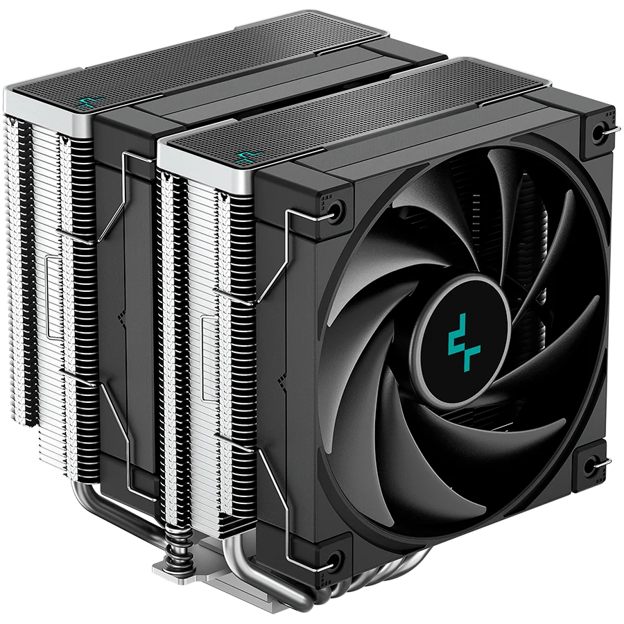 DeepCool AK620, CPU Air Cooler, 2x120mm PWM Fan, TDP 260W, 6 Heatpipes, LGA2066/2011-v3/2011/1700/1200/115x, AMD AM5/AM4, 129x138x160 mm(LxWxH), 3Y, R-AK620-BKNNMT-G