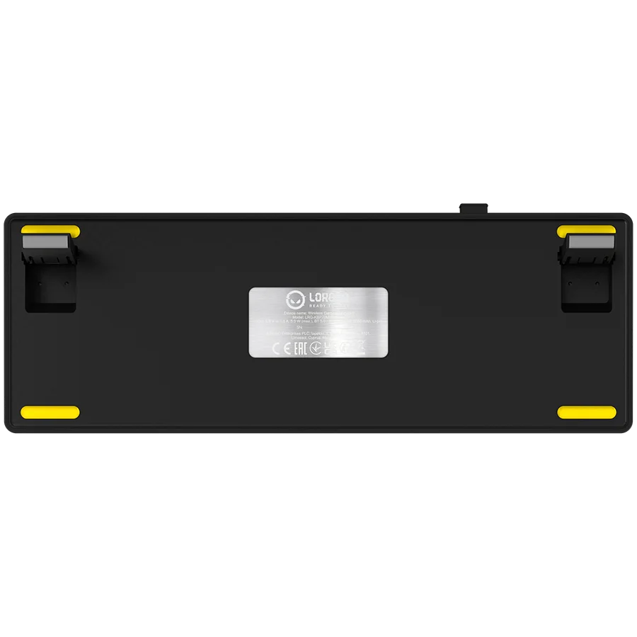 LORGAR KBP70MW, Wireless 65% Mechanical Gaming Keyboard Pro, Black/yellow, EN layout