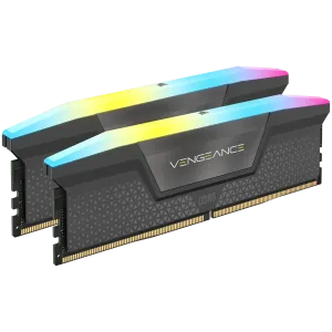 CORSAIR VENGEANCE RGB DDR5 32GB (2x16GB) DDR5 6000 CL36-44-44-96 1.4V AMD EXPO Memory - Grey, 0840006679653