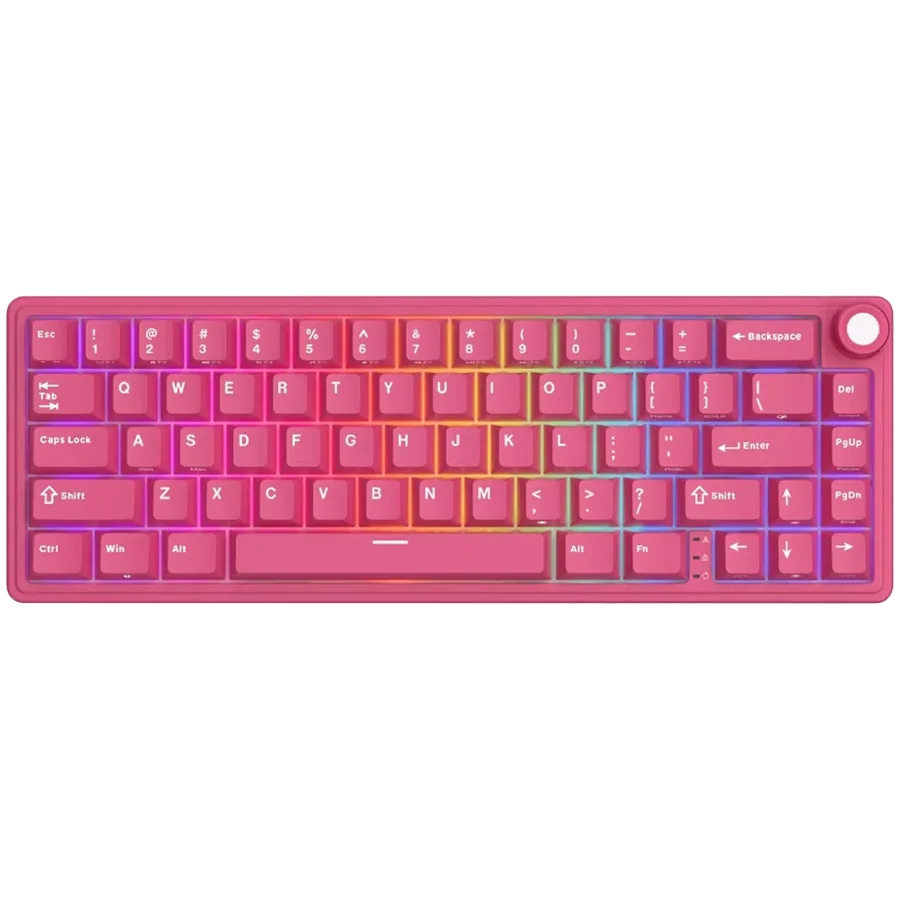 ROYAL KLUDGE R65 Berry Red Gaming Keyboard Cream Switch