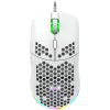 CANYON Puncher GM-11, Gaming Mouse with 7 programmable buttons, Pixart 3519 optical sensor, 4 levels of DPI and up to 4200, 5 million times key life, 1.65m Ultraweave cable, UPE feet and colorful RGB lights, White, size:128.5x67x37.5mm, 105g