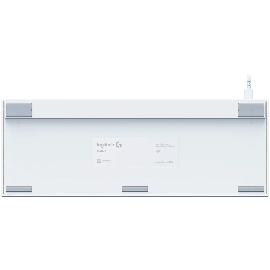 LOGITECH G316 X 98 Wired Gaming Keyboard - WHITE - US INT'L - USB - EMEA28i - 935 - TACTILE LOGITECH G316 X 98 Wired Gaming Keyboard - WHITE - US INT'L - USB - EMEA28i - 935 - TACTILE