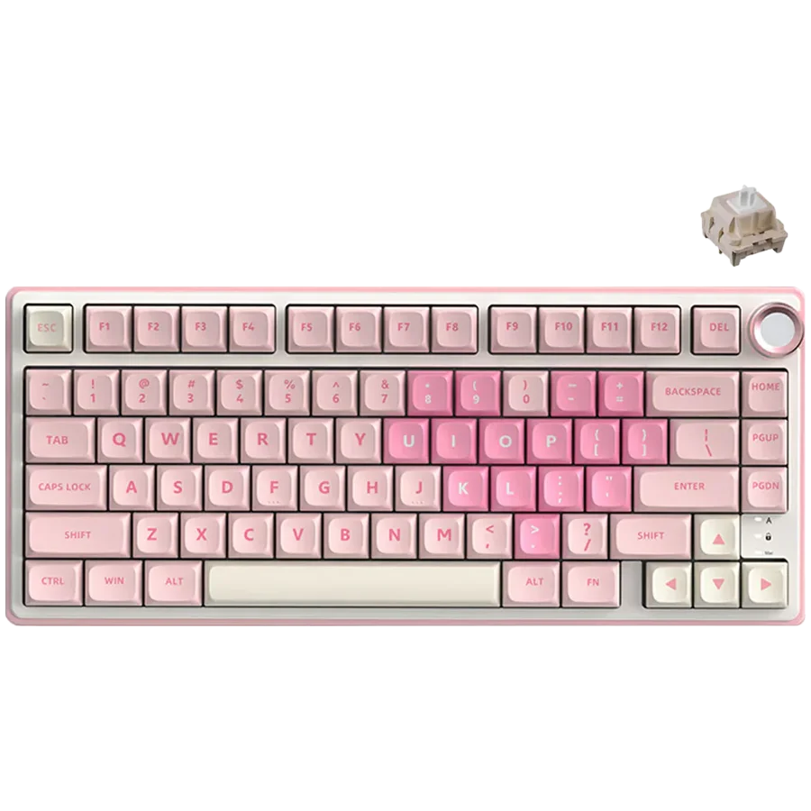 ROYAL KLUDGE R75 Pink Melody Gaming Keyboard Cream switch ROYAL KLUDGE R75 Pink Melody Gaming Keyboard Cream switch