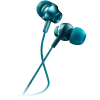CANYON Stereo earphones with microphone, metallic shell, 1.2M, blue-green
