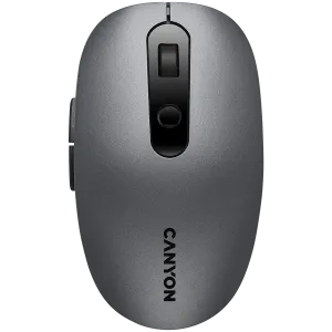 CANYON MW-9, 2 in 1 Wireless optical mouse with 6 buttons, DPI 800/1000/1200/1500, 2 mode(BT/ 2.4GHz), Battery AA*1pcs, Grey, 65.4*112.25*32.3mm, 0.092kg
