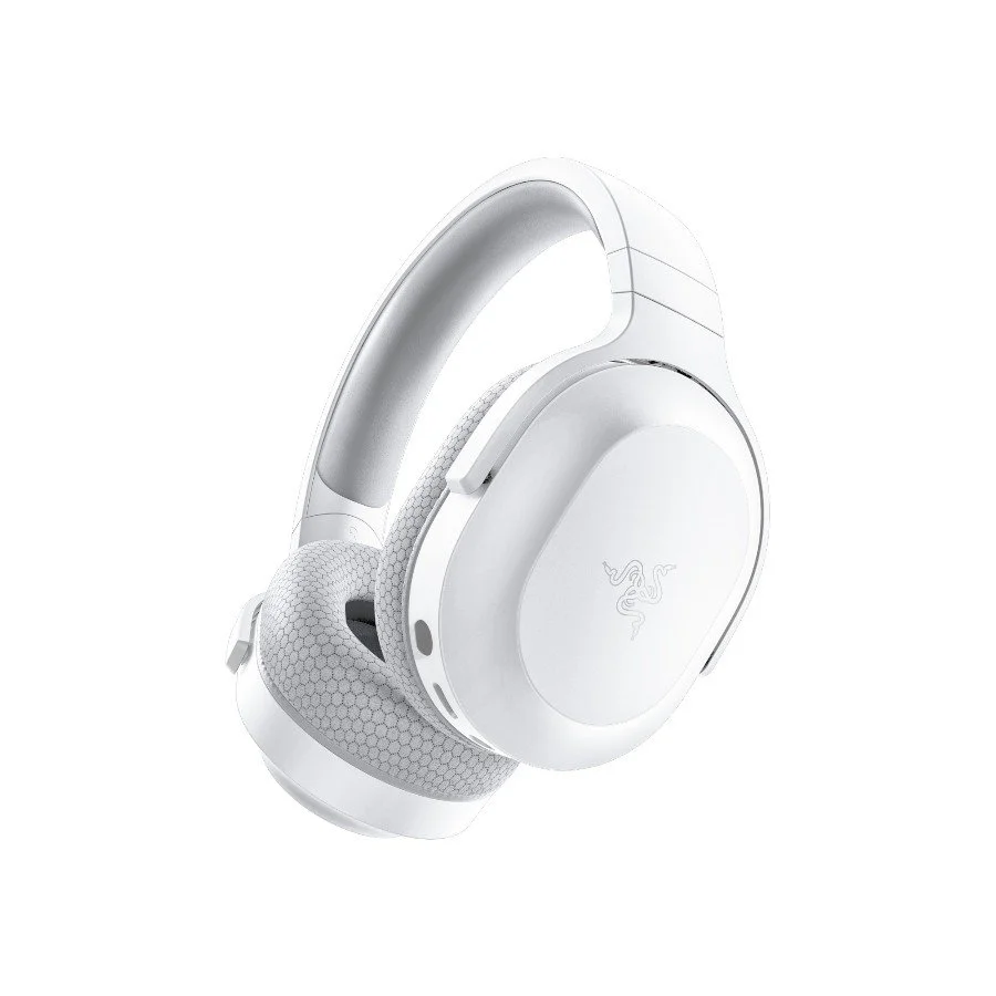 Razer Barracuda X Mercury White Wireless Multi-platform Gaming and Mobile Headset, Razer TriForce 40mm Drivers, Detachable HyperClear Cardioid Mic, Ultra-soft FlowKnit mem foam, 7.1 audio, 50hrs, Dual Wireless, Type-C, Compt PC, PlSt, MD, Ad, iOs