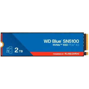 SSD POWERED BY SANDISK WD Blue SN5100 2TB M.2 2280 PCIe Gen4 x4 NVMe QLC 3D, Read/Write: 7100/6700 MBps, IOPS 1000K/1300K, TBW: 900