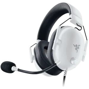 Razer BlackShark V2 X - White, 12 Hz – 28 KHz Frequency Response, 32 Ω (1 kHz) Impedance, Razer TriForce Driver, Breathable memory foam, Advanced passive noise cancellation, Analog 3.5 mm Connection, 100 Hz – 10 kHz Microphone Frequency, 1.3 m