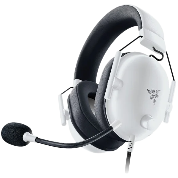 Razer BlackShark V2 X - White, 12 Hz – 28 KHz Frequency Response, 32 Ω (1 kHz) Impedance, Razer TriForce Driver, Breathable memory foam, Advanced passive noise cancellation, Analog 3.5 mm Connection, 100 Hz – 10 kHz Microphone Frequency, 1.3 m