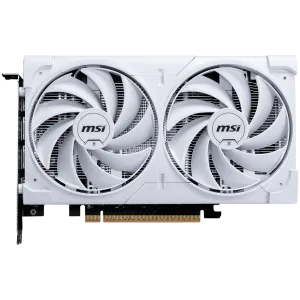 MSI Video Card NVIDIA GeForce RTX 5060 8G VENTUS 2X OC WHITE, 8GB GDDR7, 128-bit, 2535 MHz Boost, 3840 CUDA Cores, PCIe 5.0 (x8), 3x DP 2.1b, HDMI 2.1b, RAY TRACING, Dual Fan, 145W TDP, 8-pin PCIe Power, G-SYNC, 2-Slot, 3Y