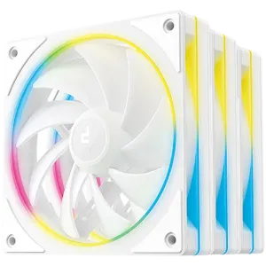 DeepCool FL12 SE 3IN1 WH, 3x120mm ARGB Fans, 8-pin Cable, PWM, Fluid Dynamic Bearing, PBT, 3 pack, ARGB Halo, White, R-FL12SE-WHAPN3-G, 3Y