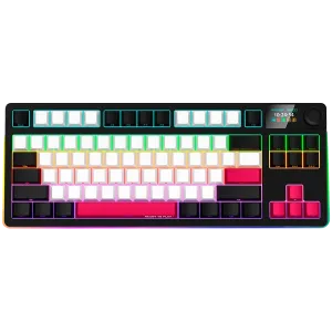LORGAR KBP70TKLW, Wireless TKL Mechanical Gaming Keyboard Pro, Black/red, EN layout