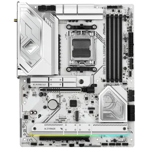 ASROCK MB Desktop B850 STEEL LEGEND WIFI, AM5, 4x DDR5, 1x PCIe 5.0 x16, 1x Blazing M.2(PCIe Gen5x4), 3x Hyper M.2, 4x SATA3, RAID 0, 1, 10, 7.1 CH HD Audio, 1x HDMI, 9x USB 3.2, 8x USB 2.0, 3x USB-C, 2.5G LAN, 2x Wi-Fi 7, 1x HDMI, 1x SPDIF, ATX