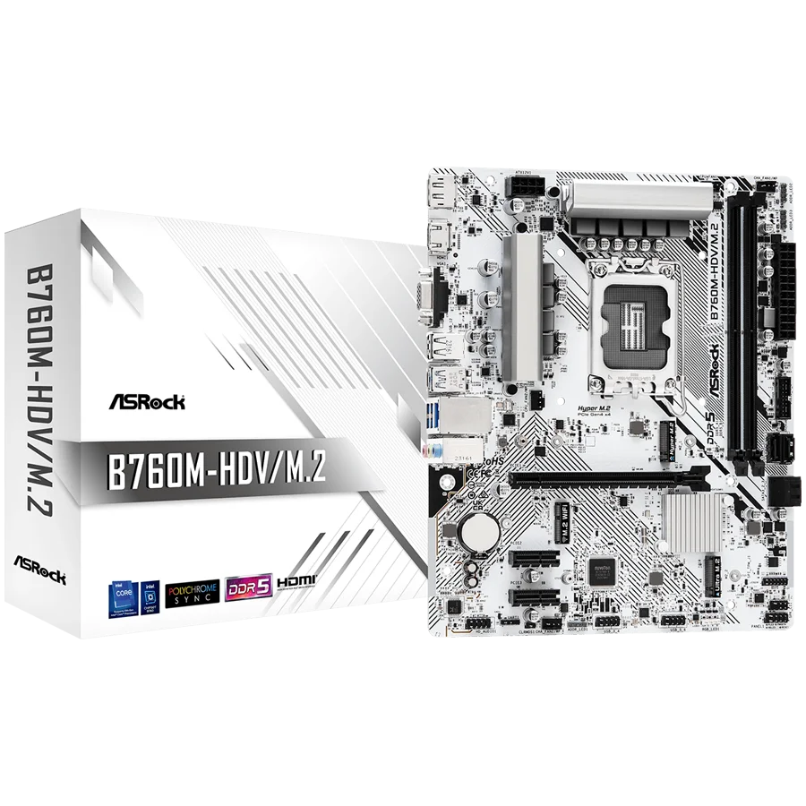 ASROCK B760M-HDV/M.2 mATX LGA1700 DDR5
