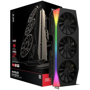 XFX Mercury AMD Radeon RX 9070XT OC Gaming Edition with RGB 16GB GDDR6, HDMI 3xDP