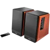 Edifier R1700BT 2.0 Bookshelf Speakers, BT V5.1, RCA, 0.75-inch Tweeters, 4-inch Drivers, 66W (RMS), Control Knobs and Remote Control, Brown