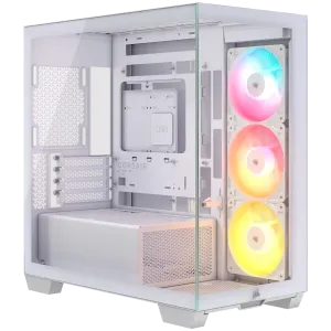 Corsair 2800X RS-R ARGB Panoramic Glass Micro-ATX Case, White