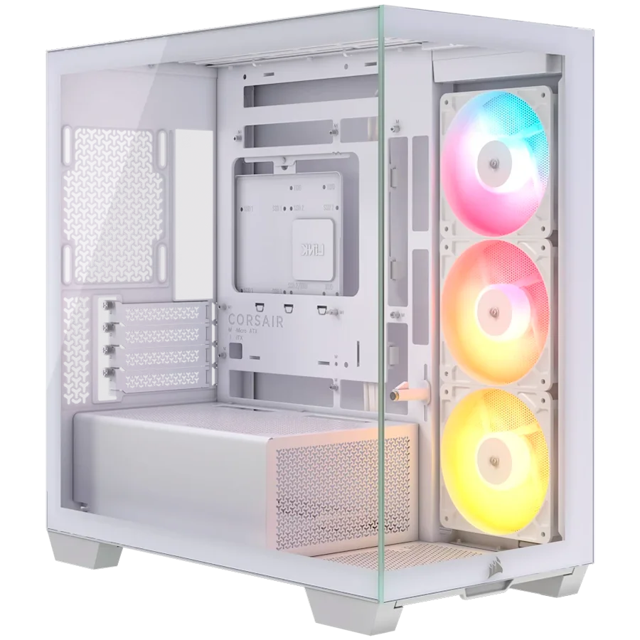 Corsair 2800X RS-R ARGB Panoramic Glass Micro-ATX Case, White