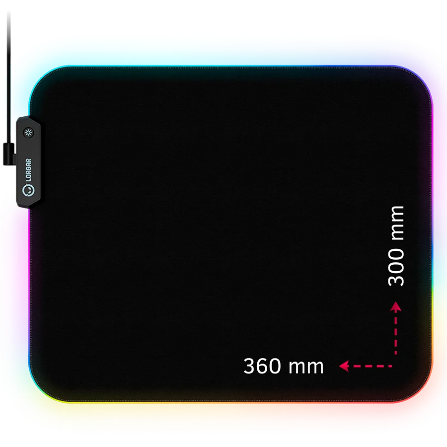 Lorgar Steller 913, Gaming mouse pad, High-speed surface, anti-slip rubber base, RGB backlight, USB connection, Lorgar WP Gameware support, size: 360mm x 300mm x 3mm, weight 0.250kg Lorgar Steller 913, Gaming mouse pad, High-speed surface, anti-slip rubber base, RGB backlight, USB connection, Lorgar WP Gameware support, size: 360mm x 300mm x 3mm, weight 0.250kg
