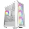 DeepCool CC560 MESH WH V2, Mid Tower, Mini-ITX/Micro-ATX/ATX, 2xUSB3.0, 1xAudio, 4x120mm Pre-Installed ARGB Fans, Tempered Glass, Mesh Panel, White, R-CC560-WHAMA4-G-2