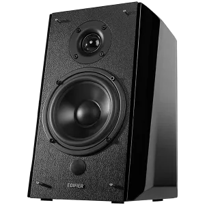 Edifier R2000DB 2.0 Bookshelf Speakers, Bluetooth, 3.5mm to RCA, Optical, 1-inch Tweeters, 5-inch Drivers, 120W (RMS), Control Knobs and Remote Control, Black