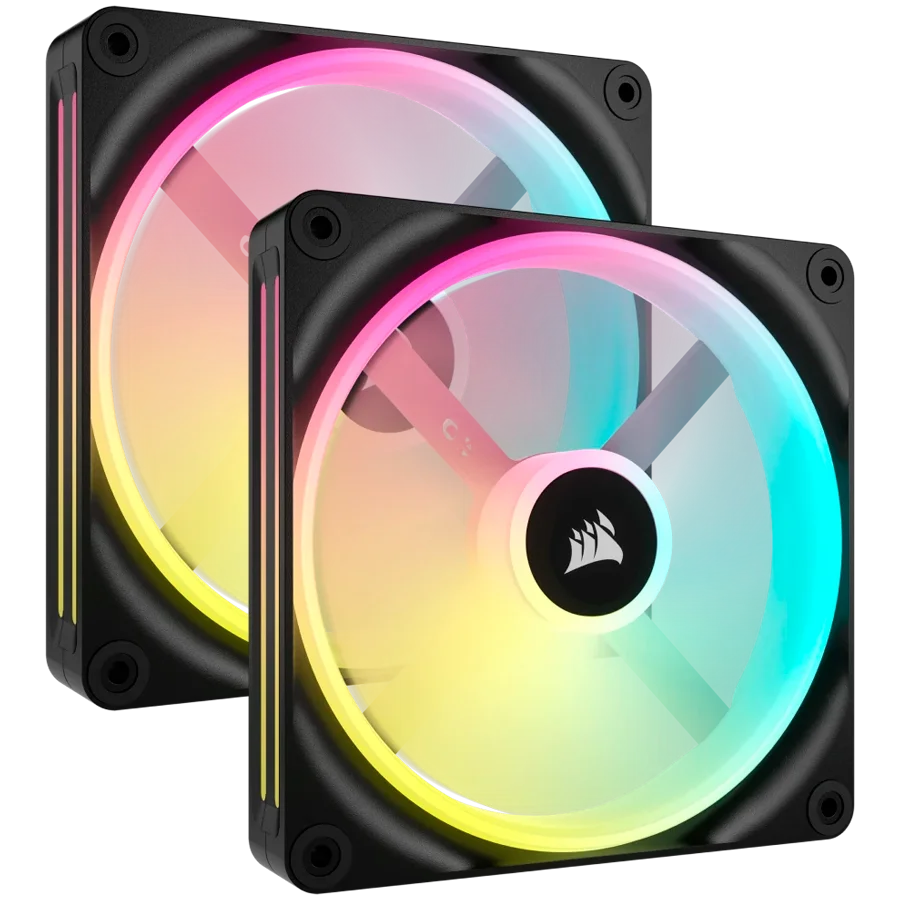 CORSAIR iCUE LINK QX140 RGB, 140mm Magnetic Dome RGB Fan, Dual Fan Kit