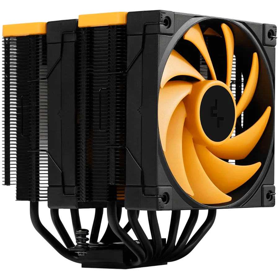 DeepCool AK620 ZERO DARK ZORIA, CPU Air Cooler, 2x120mm PWM Fan, 6 Heatpipes, LGA2066/2011-v3/2011/1700/1200/115x, AMD AM5/AM4, 129x138x160 mm(LxWxH), 3Y, R-AK620-BKNPMN-E