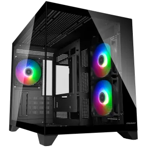 COUGAR FV150 Mini RGB PC Case, Mid tower, Black