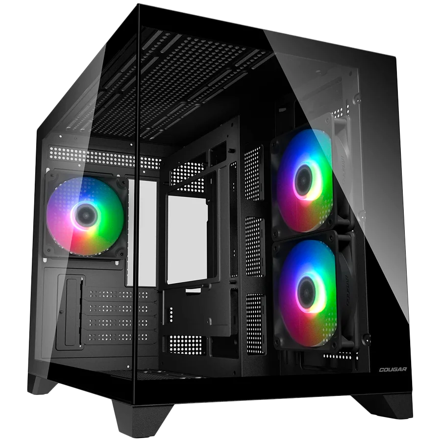 COUGAR FV150 Mini RGB PC Case, Mid tower, Black