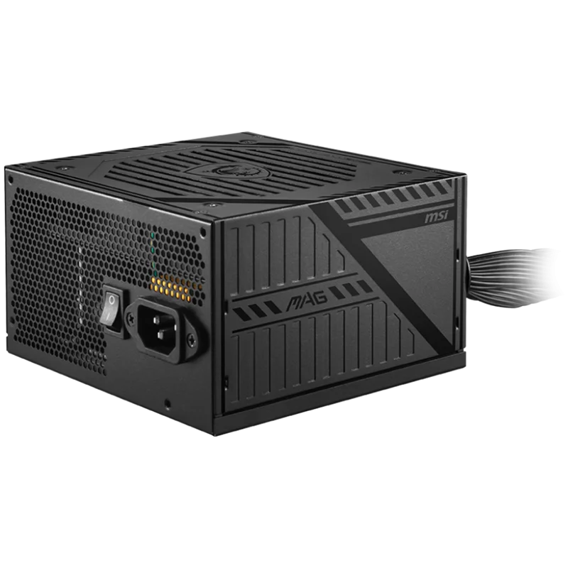 MSI MAG A650BNL Power Supply 650W, 80 PLUS Bronze, 120mm low noise Fan, Protections: OCP/OVP/OPP/OTP/SCP, Active PFC Design, Flat Cable Equipment, Dimensions: 150mmx140mmx86mm, 5Y Warranty