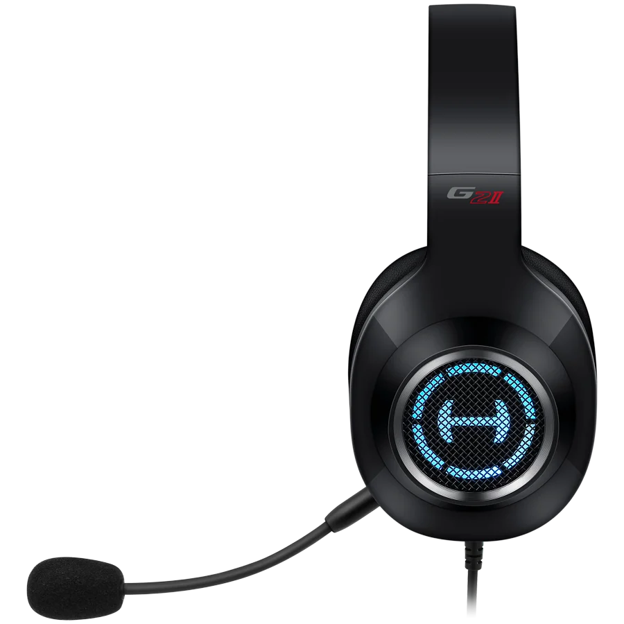 Edifier G2 II USB Gaming Headset, 50mm drivers, Virtual 7.1 Surround, RGB lighting, Noise-Canceling Microphone, Black