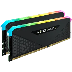 CORSAIR DDR4, 3200MHz 32GB 2x16GB Dimm, 16-20-20-38, XMP 2.0, Vengeance RGB RS Heatspreader, RGB LED, Black PCB, 1.35V, for AMD Ryzen & Intel XMP