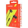 CANYON Stereo earphones with microphone, Black CANYON Stereo earphones with microphone, Black