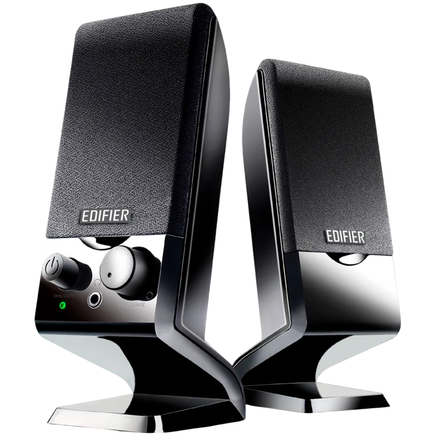 Edifier M1250 2.0 Audio System, USB, AUX, 1.2W (RMS), Volume Control, Black
