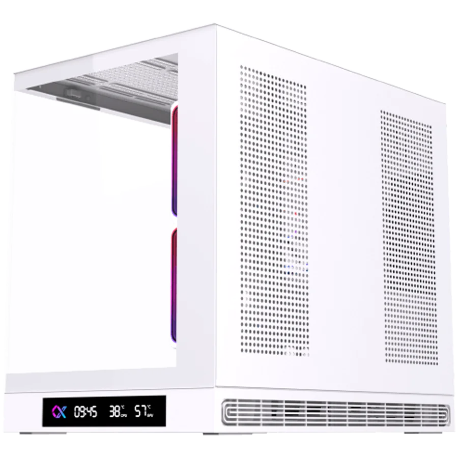 Cloud M DGT 3AF Arctic EN49644 (WH,MATX,U3+U2,2PCS TG,Side ARGB,2PCS J22A PWM WH Reverse & 1PC J22A PWM WH,ARGB PCB,Digital LCD)