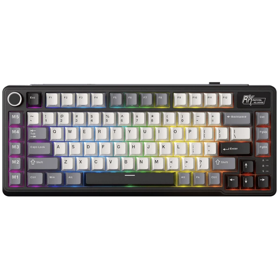 ROYAL KLUDGE RK L75 Knight Black Gaming Keyboard Cream switch