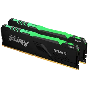 Kingston 64GB 3200MT/s DDR4 CL16 DIMM (Kit of 2) FURY Beast RGB