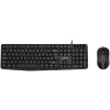 CANYON USB standard KB, water resistant BG layout bundle with optical 3D wired mice 1000DPI black