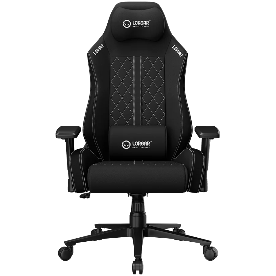 LORGAR CHA41, Ergonomic Gaming Chair Advanced, premium anti-stain fabric, Black/white