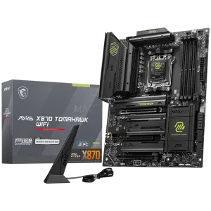 MSI MAG X870E TOMAHAWK WIFI, ATX, Socket AM5, 4x DDR5 Dual Channel DDR5 up to 8400(OC)MHz, 3x PCIe 3.0 x16 slot, 4x M.2 slot, 4x USB 2.0, 3x USB 5Gbps, 2x USB 10Gbps, 1x 10Gbps Type-C, 2x 40Gbps Type-C, HDMI, 7.1 HD Audio, 5G LAN, WiFI 7, BT, 3Y