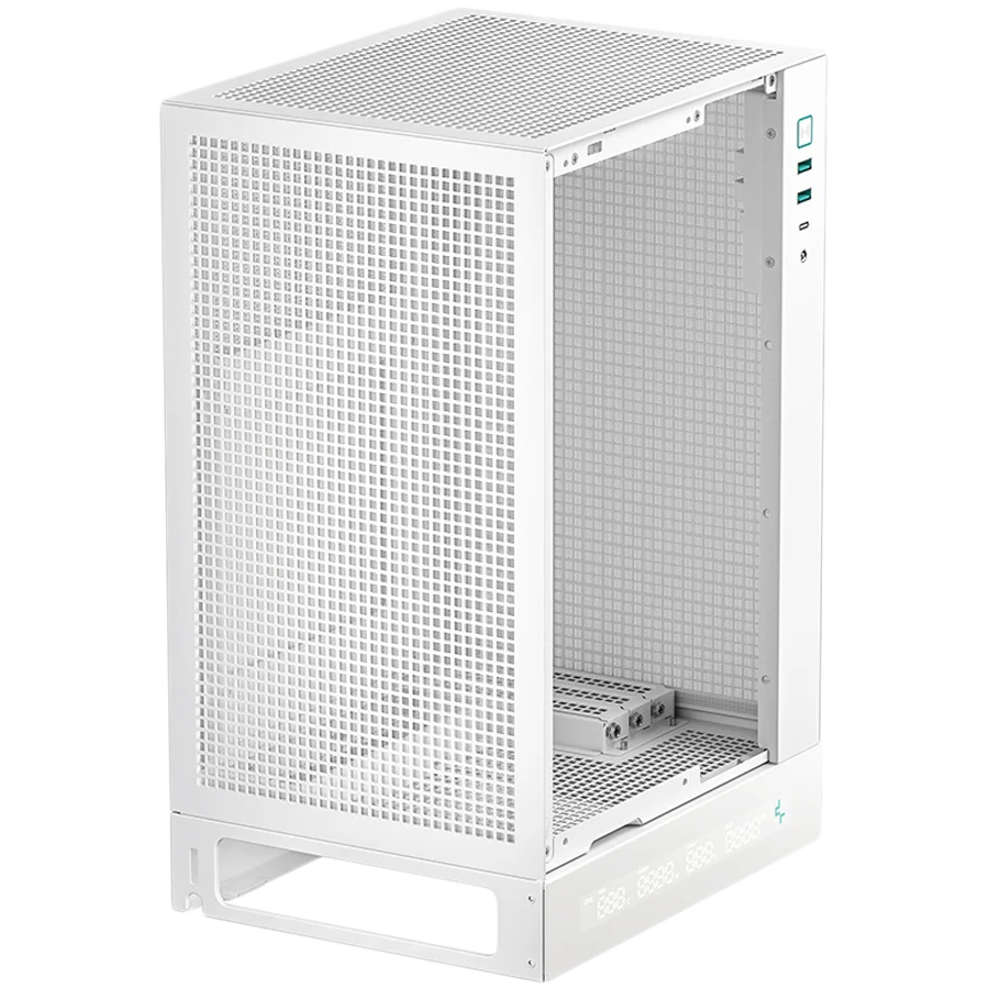 DeepCool CH170 DIGITAL WH, Mini Tower, Mini-ITX, 2xUSB3.0, 1xType-C Gen 2, 1xAudio, Mesh Panel, White, R-CH170-WHNPI0D-G-1 DeepCool CH170 DIGITAL WH, Mini Tower, Mini-ITX, 2xUSB3.0, 1xType-C Gen 2, 1xAudio, Mesh Panel, White, R-CH170-WHNPI0D-G-1