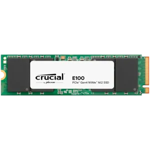Crucial E100 2TB SSD PCIe 4.0 Gen4 M.2 2280 NVMe, Read/Write: 5000/3000 MB/s