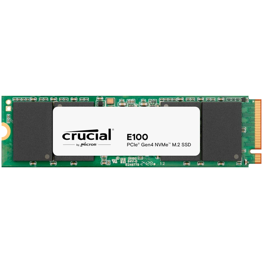 Crucial E100 2TB SSD PCIe 4.0 Gen4 M.2 2280 NVMe, Read/Write: 5000/3000 MB/s