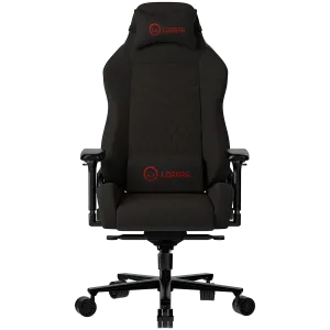 LORGAR Ace 422, Gaming chair, Anti-stain durable fabric, 1.8 mm metal frame, multiblock mechanism, 4D armrests, 5 Star aluminium base, Class-4 gas lift, 75mm PU casters, Black + red