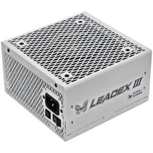 Super Flower Leadex III Gold 1000W ATX 3.1 80 Plus Gold, Fully Modular, Flat White Cables, 140mm Fan, White, 7 Year Warranty