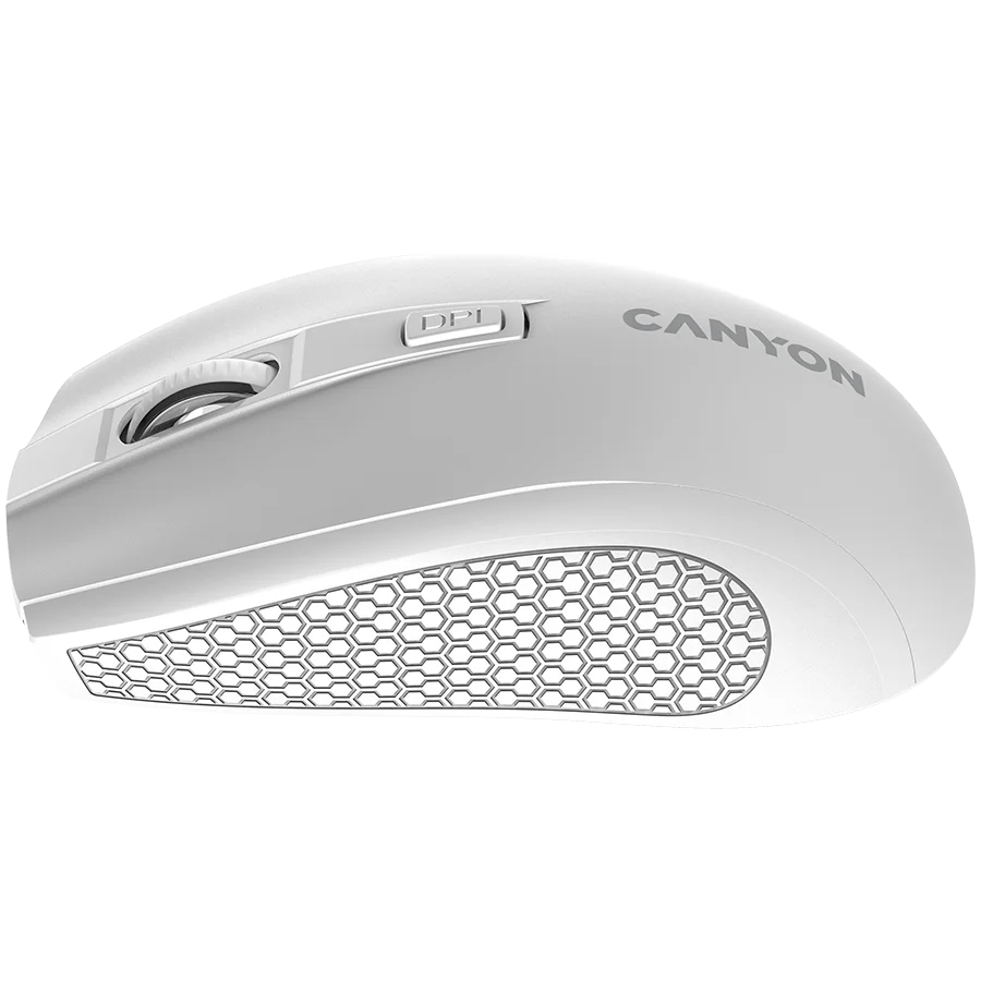 CANYON MW-7, 2.4Ghz wireless mouse, 6 buttons, DPI 800/1200/1600, with 1 AA battery ,size 110*60*37mm,58g,white CANYON MW-7, 2.4Ghz wireless mouse, 6 buttons, DPI 800/1200/1600, with 1 AA battery ,size 110*60*37mm,58g,white