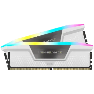 CORSAIR VENGEANCE RGB DDR5 32GB (2 x 16GB) DDR5 6000 CL36-44-44-96 1.40V Intel XMP & AMD EXPO - White